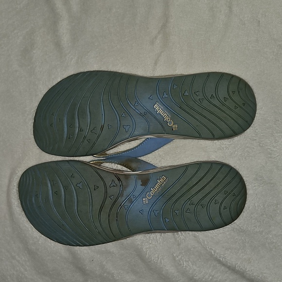 Columbia Womens Suntech Vent T PFG Active Omni-Grip Thong Sandals Light Blue 10 - Picture 7 of 11